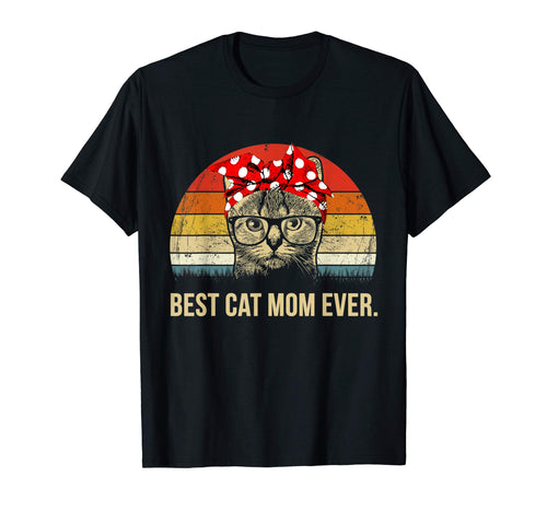 Best Cat Mom Ever T-Shirt Vintage Cat MomyGift