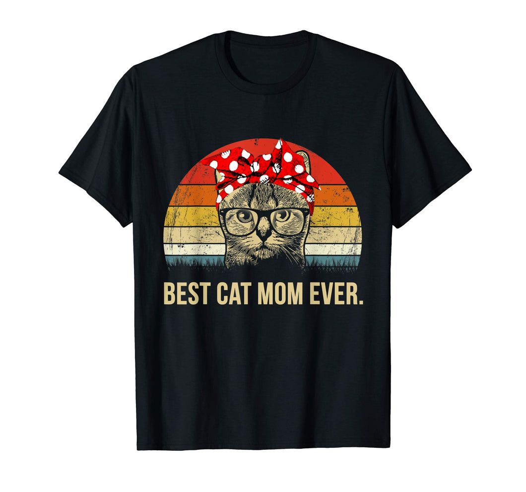Best Cat Mom Ever T-Shirt Vintage Cat MomyGift
