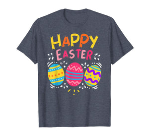 Happy Easter Day T-Shirt Colorful Dye Egg Hunting Cute Shirt