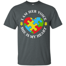 Load image into Gallery viewer, I Am Her Voice She Is My Heart Shirt